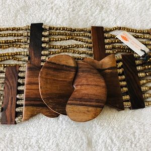 Wooden Beaded Latch Belt